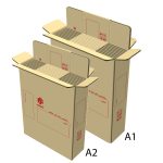 کارتن اسباب کشی و جابجایی صنایع سهند مدل A1 و A2 بسته 22 عددی