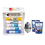 دستگاه تصفیه آب خانگی StarLine X900 به همراه فیلتر دوش و شارژ یدک وزن 140 گرم مجموعه 2 عددی