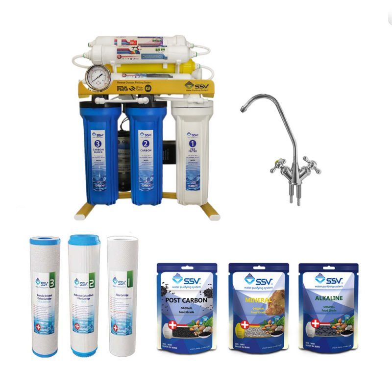 دستگاه تصفیه آب - BlueMaxGold 2WX800 به همراه فیلتر 3عددی وشارژ3عددی