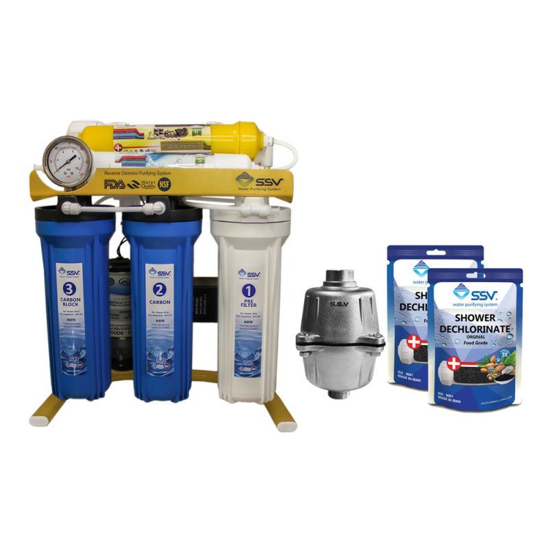 دستگاه تصفیه آب - BlueMaxGold X600 به همراه دوش فلزی و شارژ
