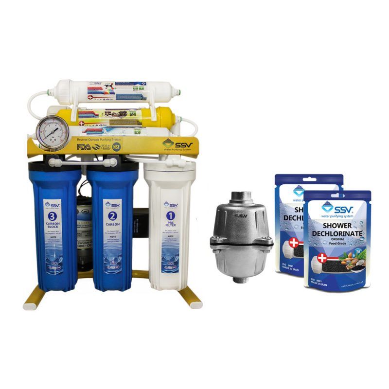 تصفیه آب خانگی – BlueMaxGold X700 به همراه دوش فلزی و شارژ