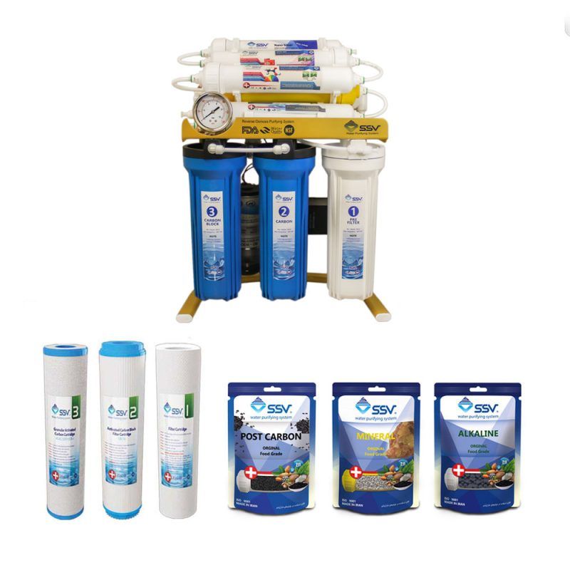 دستگاه تصفیه آب - BlueMaxGold X900 به همراه فیلتر 3عددی وشارژ3عددی
